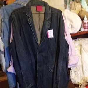 NWT 1XL Carol's Denims Awesome Jean Blazer